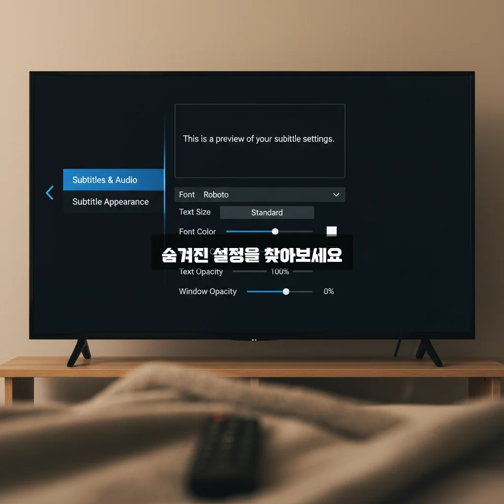 디즈니 플러스 자막 크기 조절 및 배경 검은색 관련 이미지 3