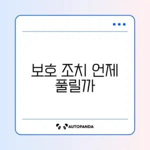 카카오톡 이용자 보호 조치 해제 기간 및 원인