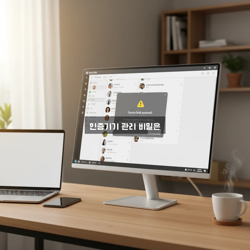 카카오톡 PC 인증 기기 초과 및 해제 방법 관련 이미지 1