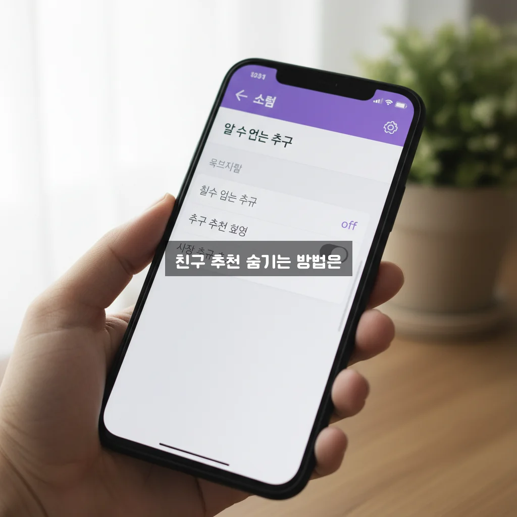 카카오톡 알 수 없는 친구 추천 안 뜨게 설정 관련 이미지 1