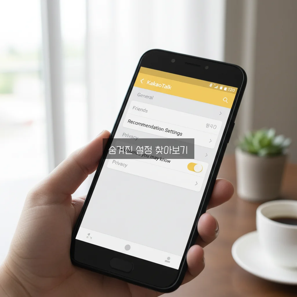카카오톡 알 수 없는 친구 추천 안 뜨게 설정 관련 이미지 3