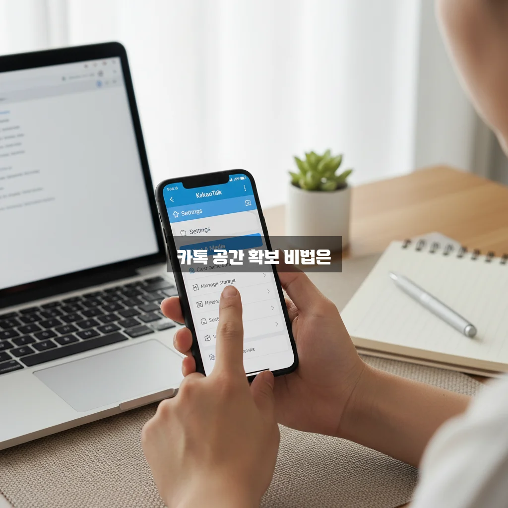 카카오톡 용량 줄이기 캐시 데이터 삭제 관련 이미지 1