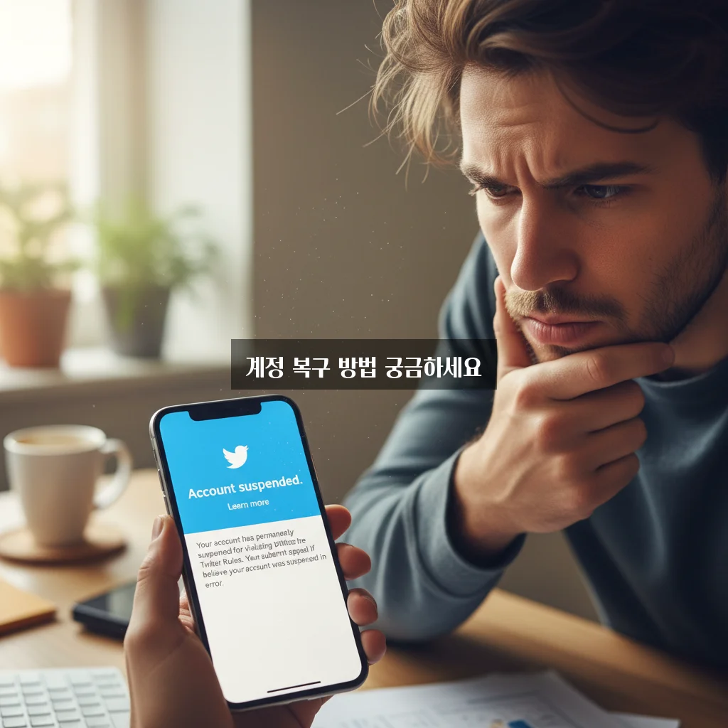 트위터 계정 잠김 및 서스펜디드(Suspended) 해결 관련 이미지 1
