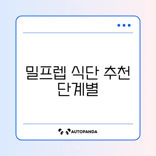밀프렙 식단 추천 단계별