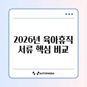 2026년 육아휴직 회사 서류 완벽 비교 가이드 알아보기