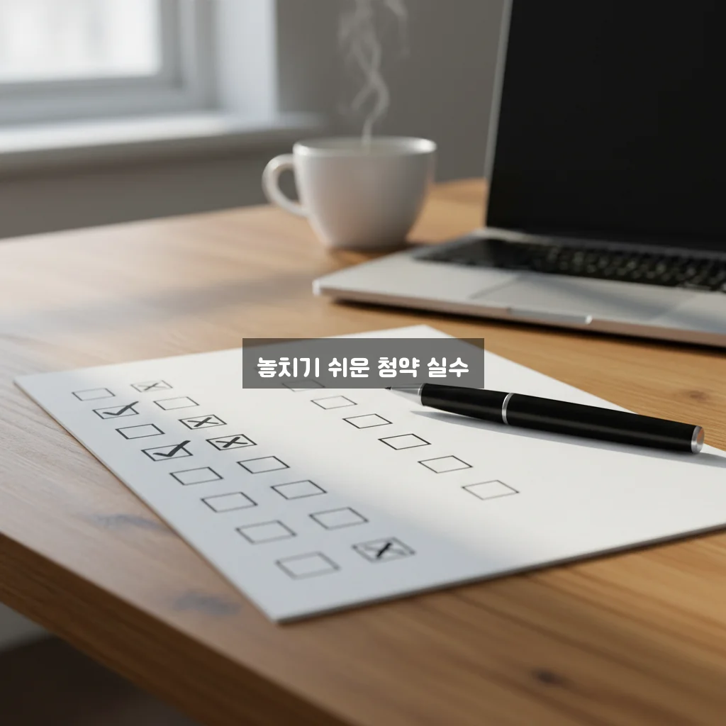 청약 신청 오류 조건 완벽 체크리스트 알아보기 관련 이미지 1