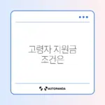 고령자 고용지원금 지급 기준 완벽 정리 가이드
