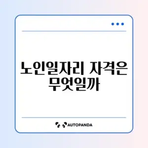 노인일자리 사회서비스형 신청 조건 완벽 정리하기