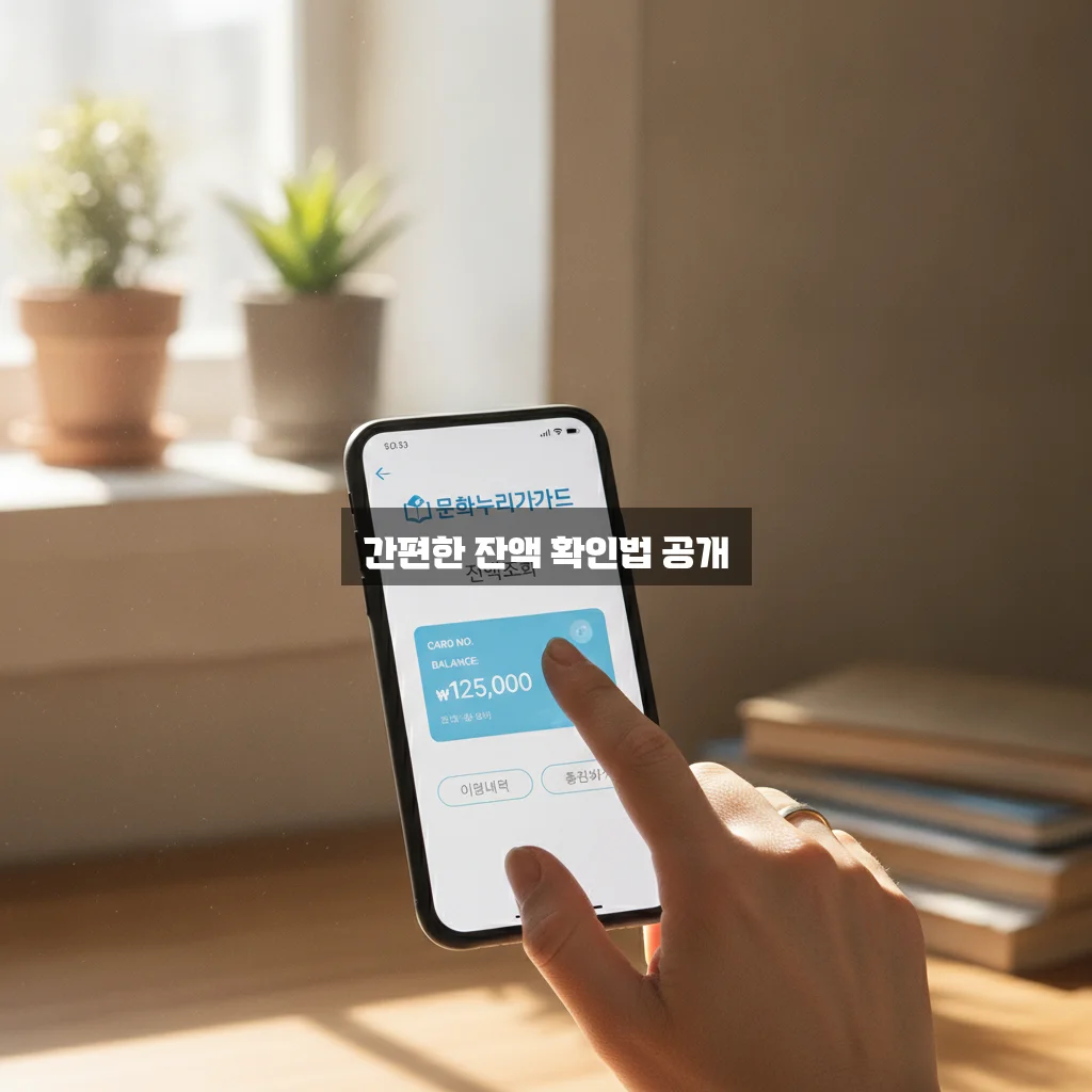 문화누리카드 잔액 쉽게 조회하는 방법 완벽 가이드 관련 이미지 3