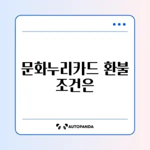 문화누리카드 결제 취소 환불 기간 완벽 정리 알아보기