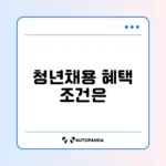 청년일자리도약장려금 기업 신청 조건 완벽 정리하기