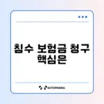 풍수해보험으로 침수 피해 보험금 청구하는 방법 완벽 정리